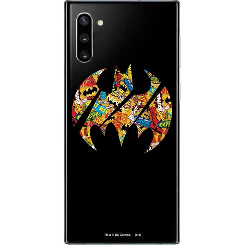 DC Comics Batman Silhouette Logo Vintage Pattern Galaxy Note 10 Skin